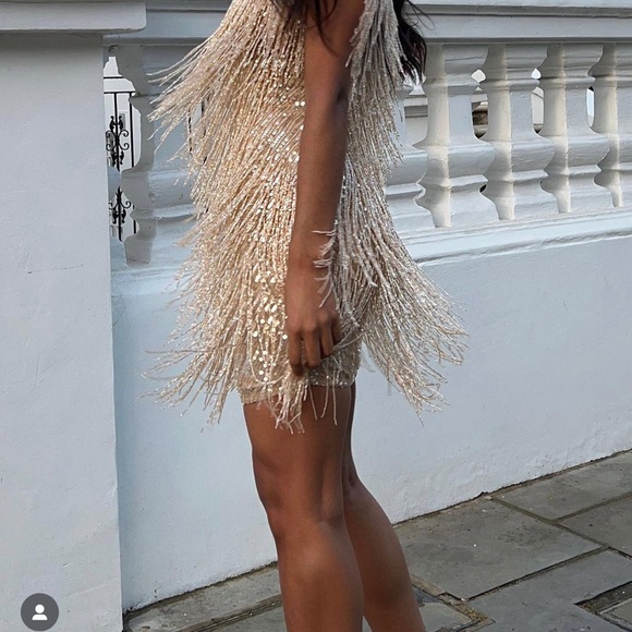 Cream Backless Mini Bodycon Dress - Picture 3 of 5